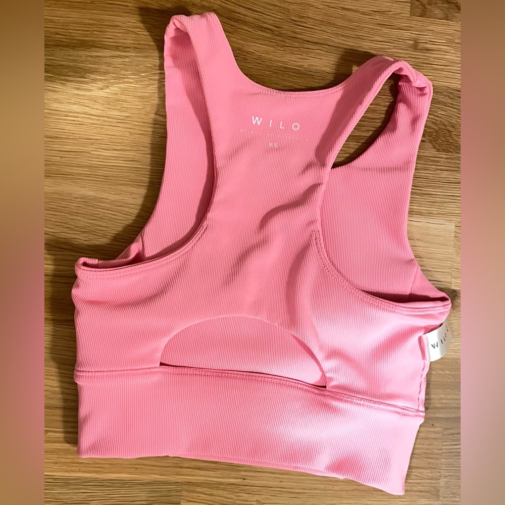 Wilo Pink Ribbed Crop Top - Picture 4 of 6